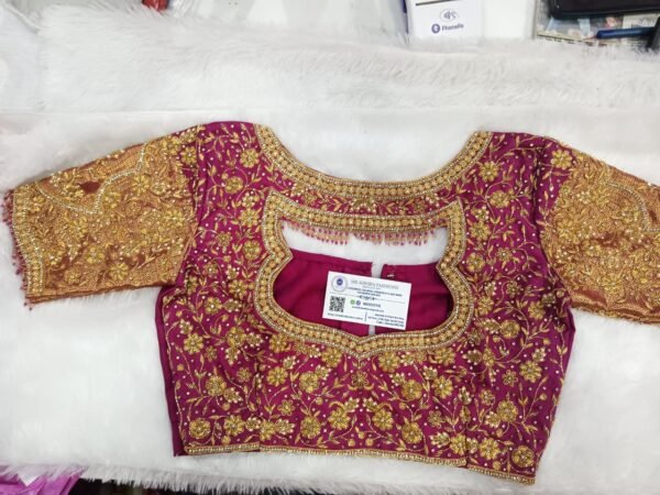 Luxury Embellished Bridal Blouse.Customized.SAF-BB-124.
