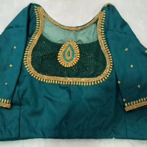 Designer Machine Embroidered Blouse – Elegance Redefined. Customized. SAF-MEB-AA10.