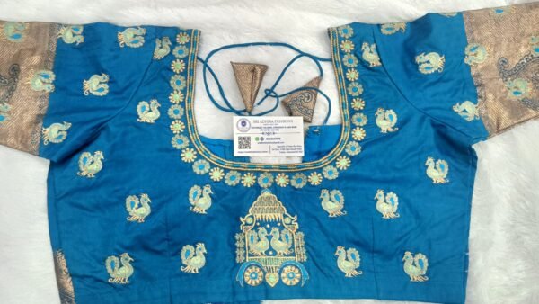 Traditional Embroidery Blouse – Timeless Heritage. Customized,SAF-MEB-AA11.