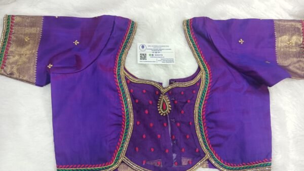 Luxe Machine Embroidery Blouse – A Royal Statement. Customized.SAF-MEB-AA9.