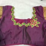 Bridal Machine Embroidery Blouse – Aari-Style Elegance. Customized.SAF-MEB-AA3.