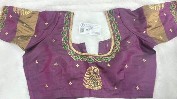 Elegant Machine Embroidery Blouse .Customized.SAF-MEB.AA1.
