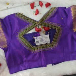 Classic Machine Embroidery Blouse – Timeless Elegance. Customized.SAF-MEB-AA4