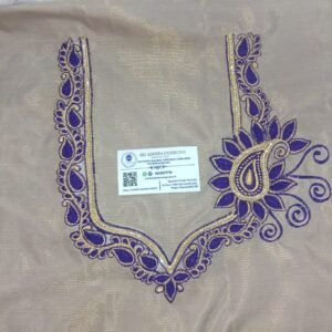 Elegant Machine Embroidery Neck Design – Timeless Craftsmanship. Customized. SAF-MEB.1336.