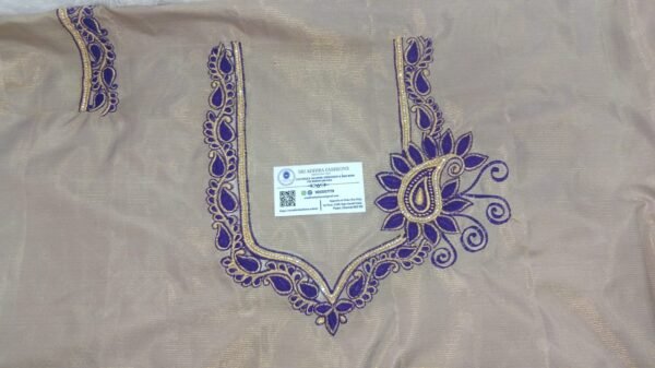Elegant Machine Embroidery Neck Design – Timeless Craftsmanship. Customized. SAF-MEB.1336.