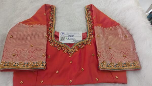Thread Embroidery Aari Blouse. Ccstomized.SAF-BB-135.