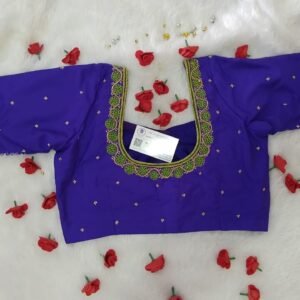 Machine Embroidery Blouse – Elegant & Timeless .Customized.SAF-MEB-AA4.