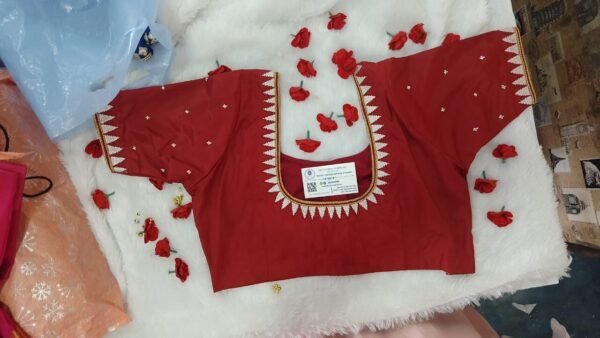 Elegant Thread Embroidery Blouse – A Perfect Wedding Look.Customized.SAF-MEB-AA6.