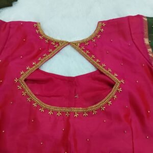 Elegant Cutwork Machine Embroidery Blouse – Timeless Beauty. Customized.SAF-SB.1412.