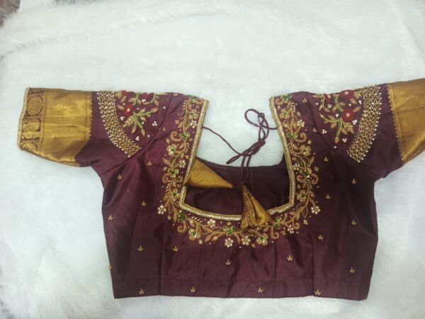 Bead ,Thread ,Zardosi, Stone work Blouse.Customized.SAF-SB.141.