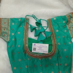 Subtle Stone & Aari Work Blouse. Customized. SAF-MB.136.